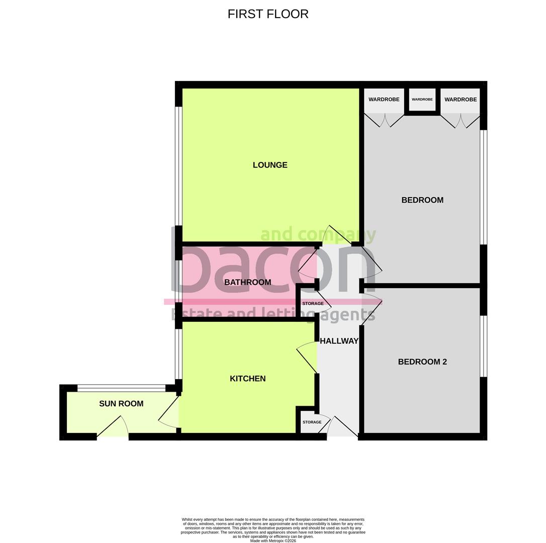 Floor Plan | Flat - Purpose Built | Hamilton Court, Nelson Road, Goring, BN12 | For Sale